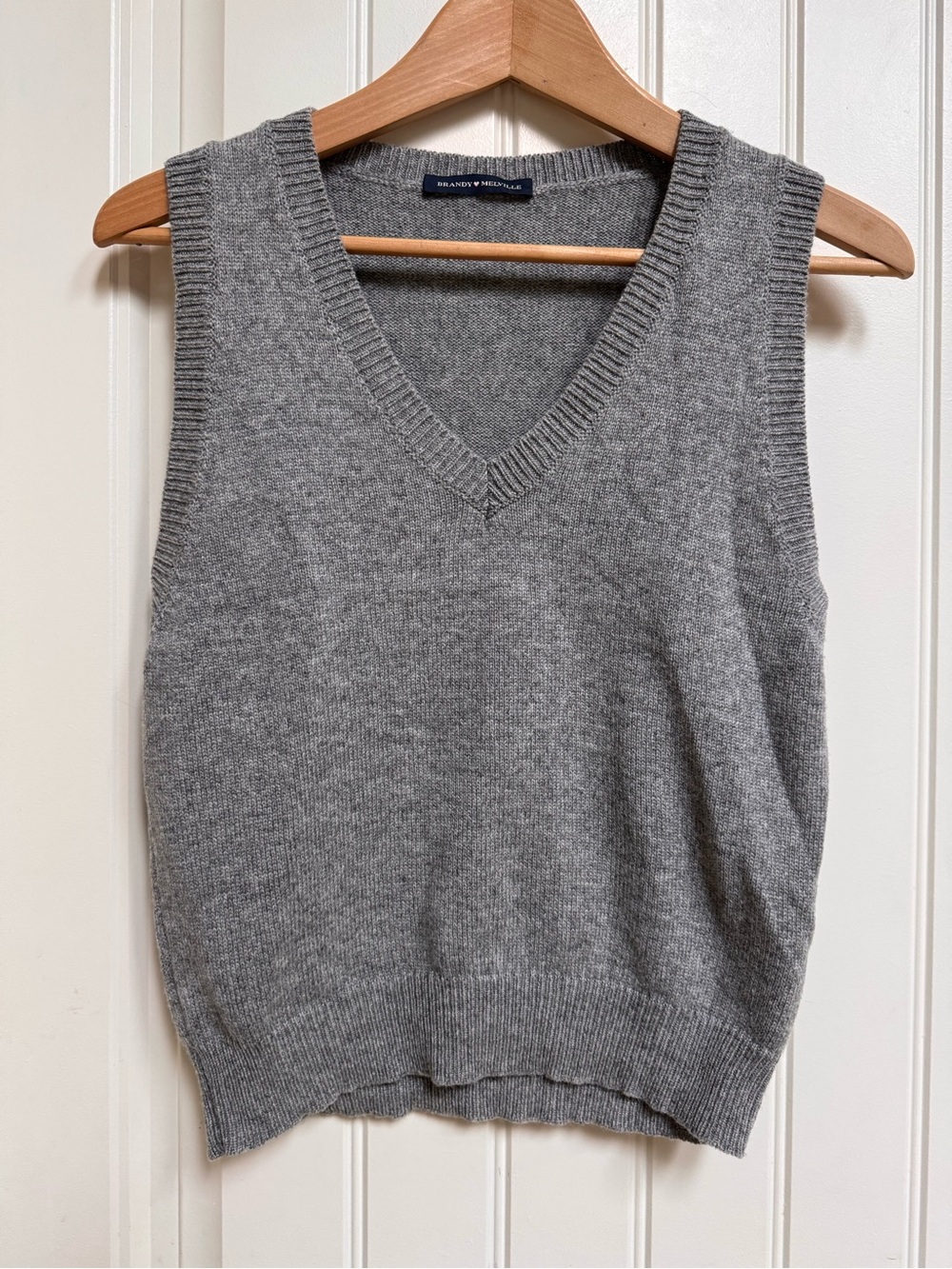 Brandy Melville Grey Knit Sweater Vest. O/S (fits like a small)